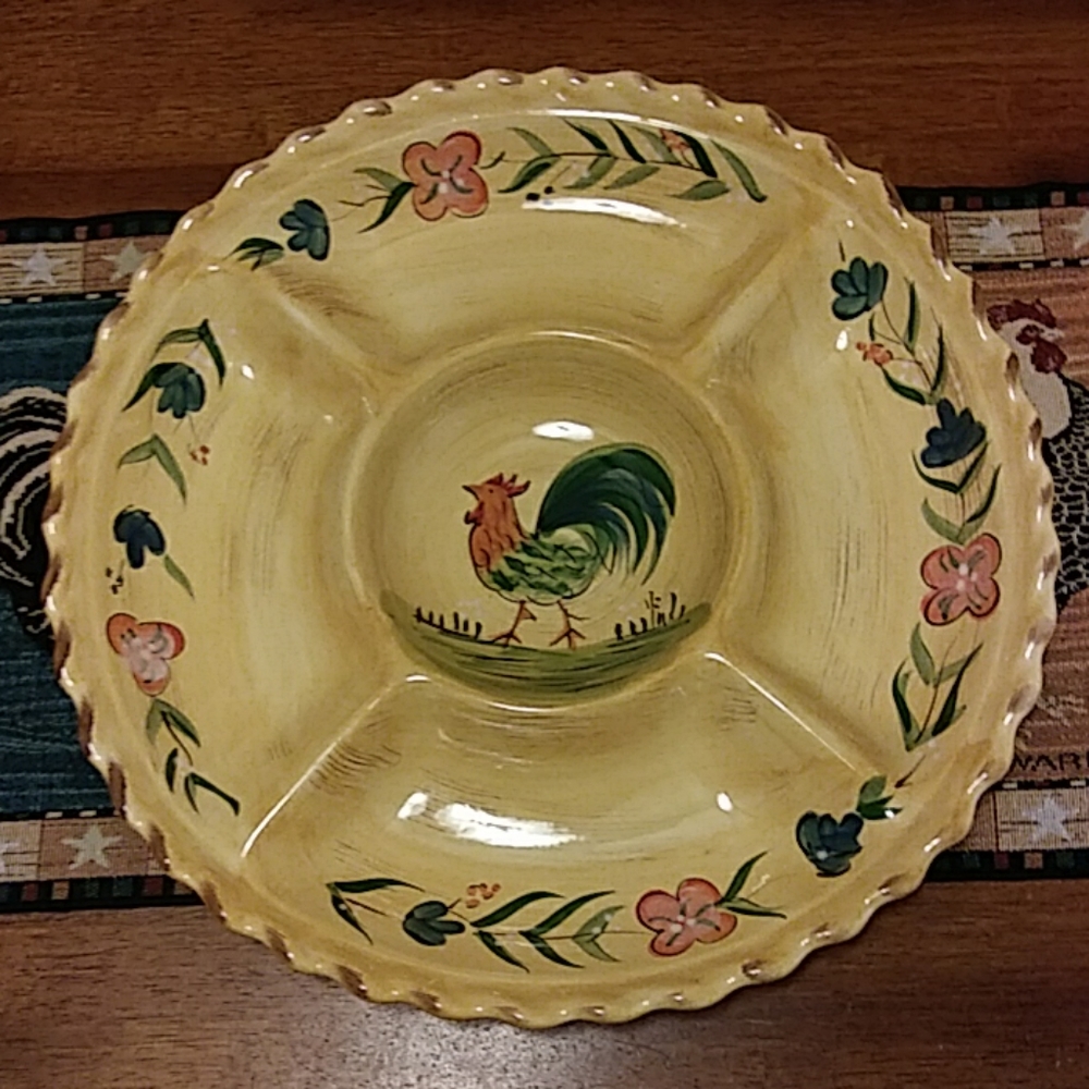 Decorative relish tray type dish.